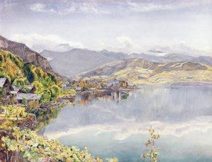 Luzernsjön, berget Pilatus i fjärran, 1857